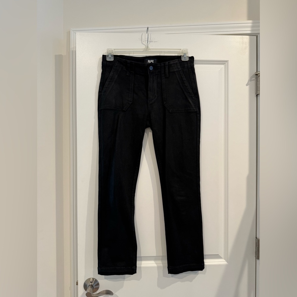 PAIGE Classic Black Shiny Denim